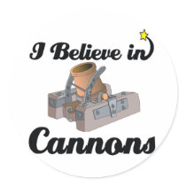 i believe in cannons sticker