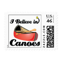 i believe in canoes postage