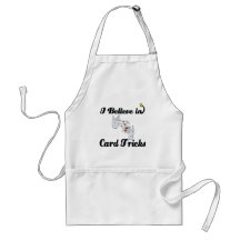 i believe in card tricks apron