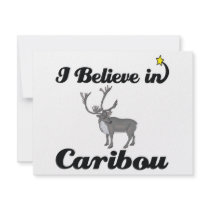 i believe in caribou personalized invitations