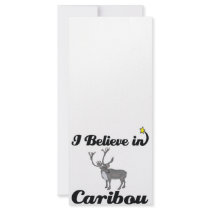 i believe in caribou personalized rack card