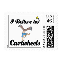 i believe in cartwheels postage stamp
