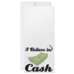 i believe in cash custom rack card