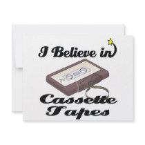 i believe in cassette tapes personalized invite