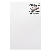 i believe in cassette tapes custom stationery
