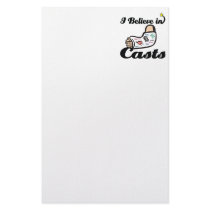 i believe in casts personalized stationery