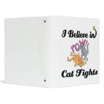 i believe in cat fights 3 ring binder