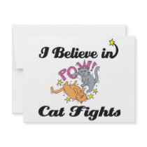 i believe in cat fights personalized invites