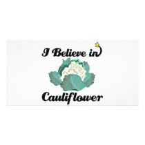 i believe in cauliflower photo card template