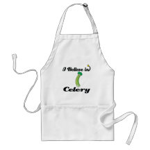 i believe in celery apron
