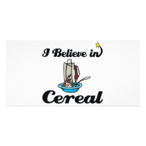 i believe in cereal photo greeting card