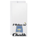 i believe in chalk rack card design