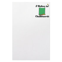 i believe in chalkboards personalized stationery