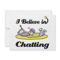 i believe in chatting personalized invitation