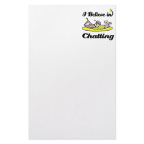 i believe in chatting stationery paper
