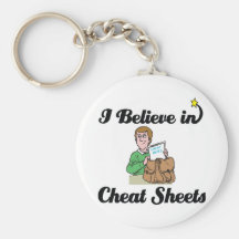 i believe in cheat sheets keychain