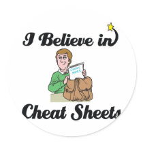 i believe in cheat sheets sticker
