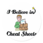 i believe in cheat sheets sticker