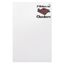 i believe in checkers custom stationery