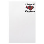 i believe in checkers custom stationery