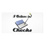 i believe in checks picture card