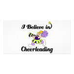 i believe in cheerleading photo card