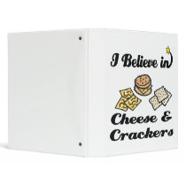 i believe in cheese and crackers 3 ring binders