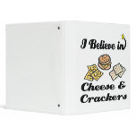 i believe in cheese and crackers 3 ring binders