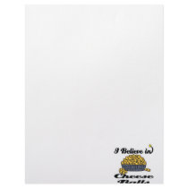 i believe in cheese balls customized letterhead