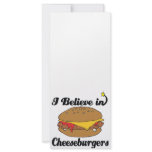 i believe in cheeseburgers custom rack card