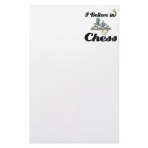 i believe in chess stationery