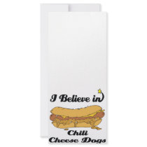 i believe in chili cheese dogs personalized rack card