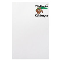 i believe in chimps personalized stationery