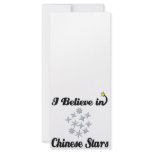 i believe in chinese stars custom rack card