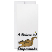 i believe in chipmunks full color rack card