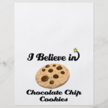 i believe in chocolate chip cookies flyers