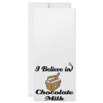 i believe in chocolate milk customized rack card