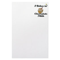i believe in chocolate milk stationery design