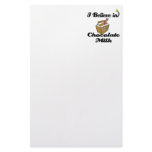 i believe in chocolate milk stationery