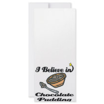 i believe in chocolate pudding custom rack card