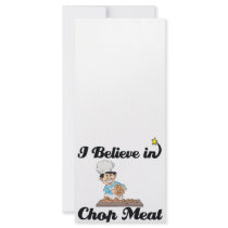 i believe in chop meat custom rack card