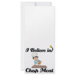 i believe in chop meat custom rack card