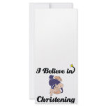 i believe in Christening Custom Rack Card