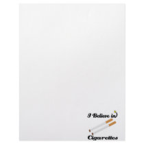 i believe in cigarettes letterhead design