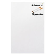 i believe in cigarettes stationery