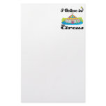 i believe in circus custom stationery