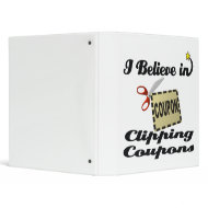 i believe in clipping coupons binder
