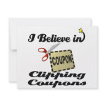 i believe in clipping coupons personalized invite