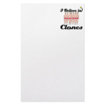 i believe in clones stationery