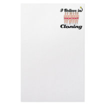 i believe in cloning personalized stationery